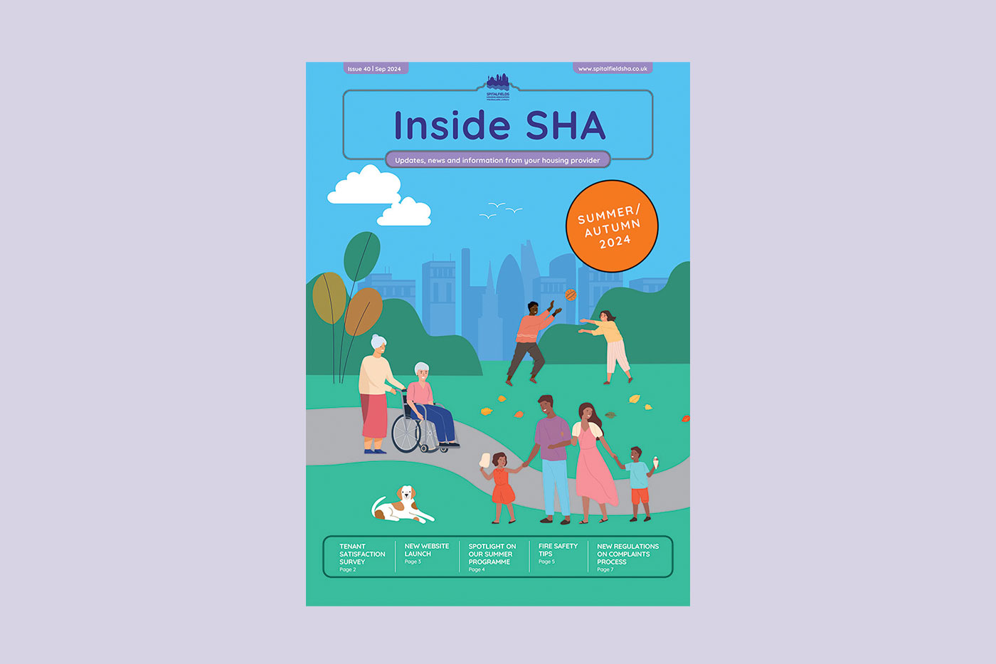 Inside SHA summer/ autumn newsletter Spitalfields Housing Association